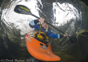 Canoeist. River Duddon. D3, 16mm. by Derek Haslam 
